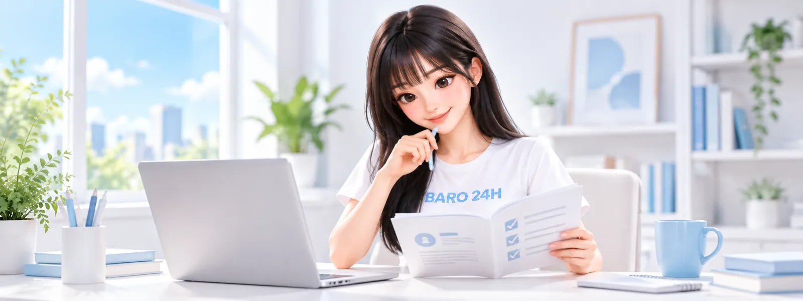 「처음 알아보기」 주제를 표현한 3D 인물 일러스트